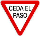 Señal de tránsito: Ceda el paso