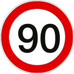 Señal de tránsito: Límite de velocidad máxima